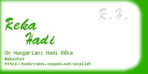 reka hadi business card