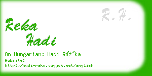 reka hadi business card